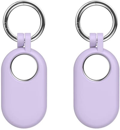 Sleutelhanger geschikt voor Samsung SmartTag 2- Siliconen - 2 stuks - Paars - CHPN