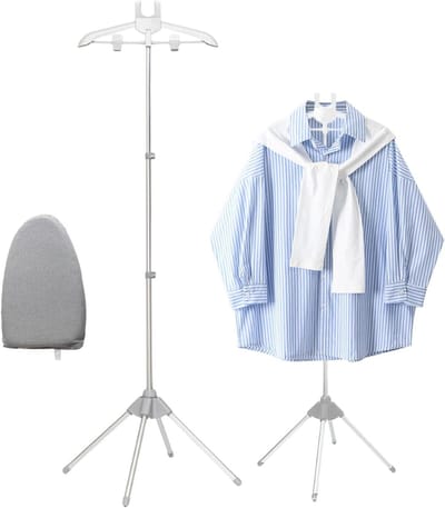 Stoomboot Standaard - Kledinghanger Stoomrek - Kleding Stomen - Opvouwbaar en Compact - 160x43 cm - Grijs