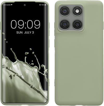 kwmobile telefoonhoesje geschikt voor Motorola Edge 60 Pro - Hoesje voor smartphone - Back cover in grijsgroen