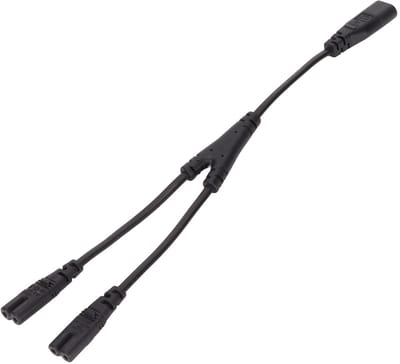 Dailygoods- Y-splitterkabel 30 Cm - Iec320 C8 Mannelijk naar 2 x