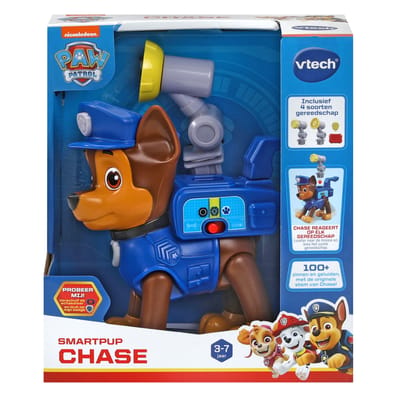 VTech PAW Patrol SmartPup Chase Speelfiguur - Speelgoed Hond - Interactief & Educatief Speelgoed - Kinderspeelgoed 3 Jaar - Blauw