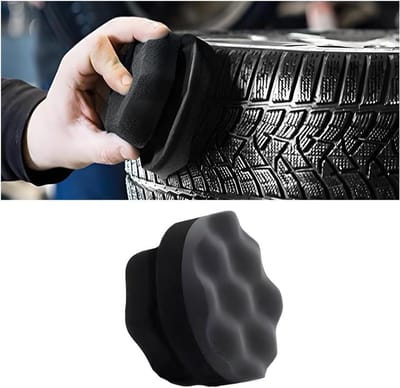 Polijstpads voor auto - Grote hand spons voor waxen - Bandendressing applicator - Wax polijstpads - Professionele bandglans applicator - Herbruikbare spons voor bandenwaxen