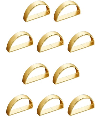 Tafeldecoratie - Servetringen - Servetringen goud -Servetringen gouden halve maantjes - Servet ringen tafeldecoratie - 10 stuks - Voor bruiloften - Diners bij kaarslicht - Verjaardagen - Jubilea - Vakantiefeesten tafeldecoratie