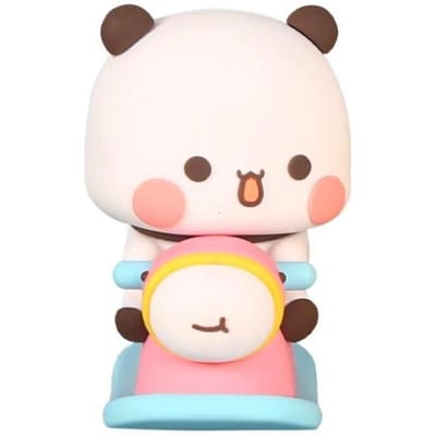 Schattige Bubu Dudu Panda Beer Figuur Kawaii Cartoon Panda Model Creatieve Opwindende Lente Dier Auto Ornamenten