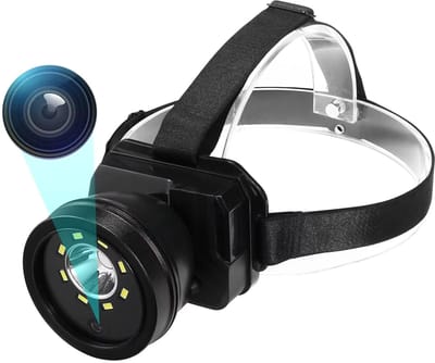 Waterdichte Outdoor Headset Videocamera – Op het Hoofd Gemonteerde Actie Camera met HD Opname, Lange Batterijduur, ABS Behuizing, Voor Kamperen, Fietsen en Sport