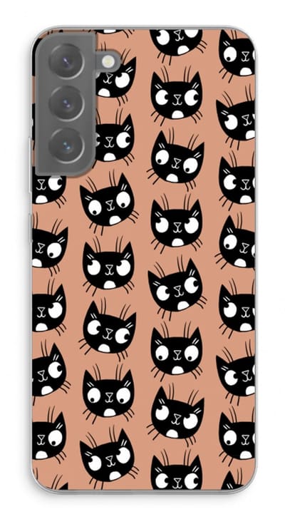 Case Company® - Hoesje geschikt voor Samsung Galaxy S22 Plus hoesje - Kat - Soft Cover Telefoonhoesje - Bescherming aan alle Kanten en Schermrand