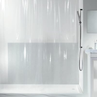 Famanu – Transparant douchegordijn 180 x 200 cm – anti-schimmel PVC, waterdicht