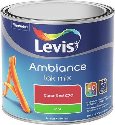 Levis - Ambiance Lak Mat Mix - Clear Red C70 - Mengverf - 0,5 L