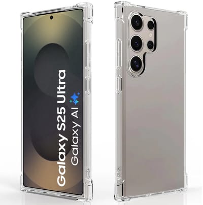 Anti Shock Hoesje Geschikt Voor Samsung Galaxy S25 ULTRA - ShockProof Silicone Case - Transparant Back Cover