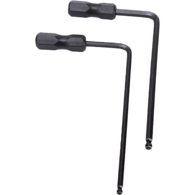 2-delige Truss Rod Wrench Set 4mm 5mm Akoestische Gitaar Elektrische Gitaar Hals Afstelgereedschap Inbussleutel met Baluiteinde Zwart