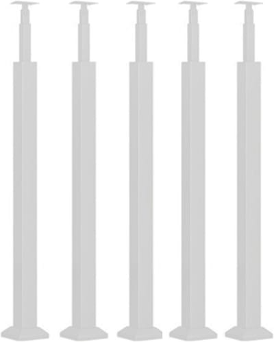 Trapleuning set - Moderne leuning - Trap renoveren - Verstelbare hoek - 5 stuks - Wit