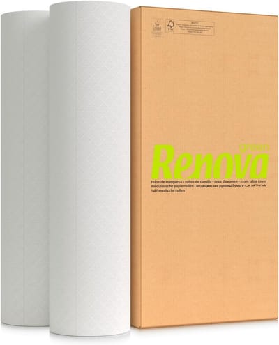 6 Rollen Onderzoeksrol Papier Wit 1-Laags 600mm Breed - Ecolabel Gecertificeerd