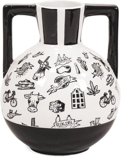 Housevitamin Kettlebell Vase - Dutch Black - 14,5x14,5x18,5cm Design - Eyecatcher.