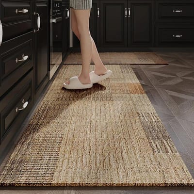 Japanse Keukenmat Lang Kleed Absorbeert Water en Olie, Sneldrogend, Antislip Vloermatten, Valbeveiliging en Vuilafstotende Deurmat 45x120cm (1pcs)