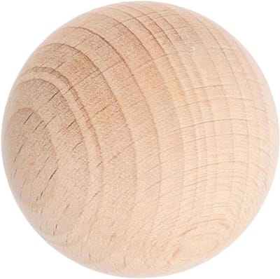 Houten Croquetballen - Knutselballen Ambachtelijke Bollen - Buitenspel Familiespel - Natuurlijke Houtnerf Afwerking - 7.5 cm - Beige