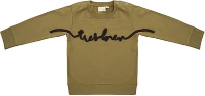 Little Indians Sweater Tres Bien Olive - Trui - Groen - Jongens en Meisjes - Maat: 18-24 M