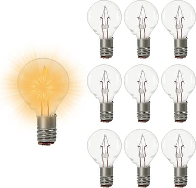 10 stuks Warm Witte Mini Gloeilampen E5/E5.5 Fitting voor Poppenhuis en Modelbouw