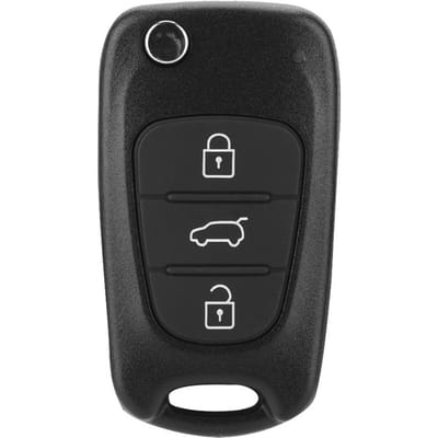 3 Knops Auto Afstandsbediening Klapsleutel Fob Hoes Beschermhoes Shell Geschikt voor HYUNDAI i20 i30 black