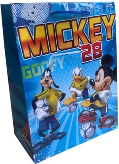 5 Luxe Disney Mickey Mouse Cadeautasjes A5 formaat 18x23cm - Disney Papieren cadeautasjes met Full-color bedrukking