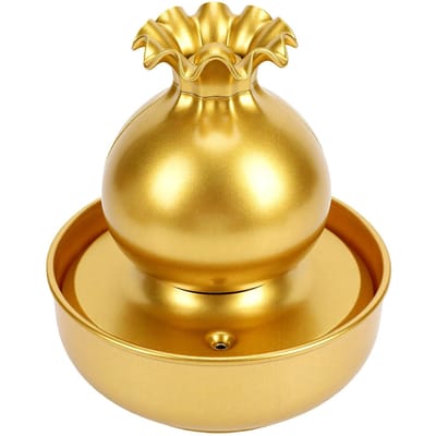 Fontaine d'eau de table Sac à argent avec lumière LED Fontaine d'eau Feng Shui Décor Cascade de méditation pour Bureau Salon or