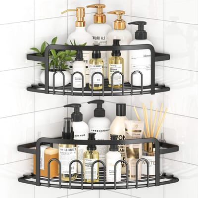 Unyqoos ® Ruimtebesparend Hoekrek voor Badkamer en Keuken met Grote Capaciteit en Eenvoudige Installatie