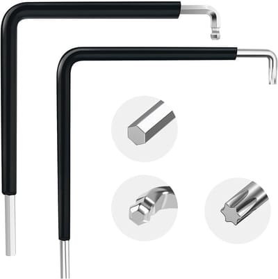 Verstelgereedschap voor Ramen - Set van 2 Torx 15 en 4 mm Balhoofdsleutels voor Deuren en Ramen, Ideaal voor Onderhoud en Reparaties