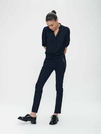 Pants Emma-straight leg fit Technical Jersey | Blue - Blue / S