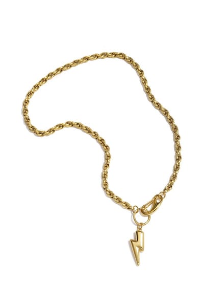 Bijoutheek Collier Lightning Bliksem Bedel Goudkleurig
