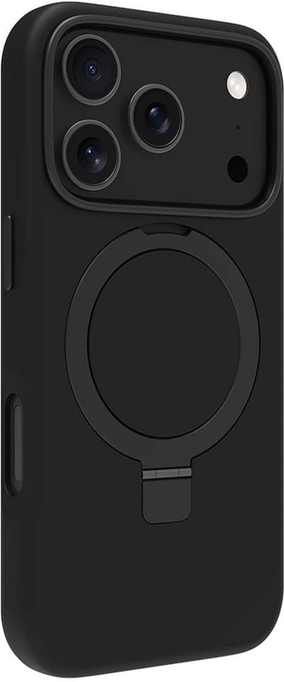 dbramante1928, Hoesje geschikt voor iPhone 17 Pro - Roskilde Kickstand MagSafe met Ring Standaard, Zwart