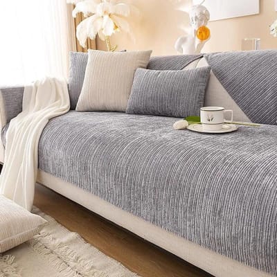 Nieuwe Scandinavische Chenille Bankhoes voor Woonkamer Effen Kleur Bankkussen L-vormige Bankhoes Antislip Bankleuning Rugleuning Mat 70x70cm 1pcs