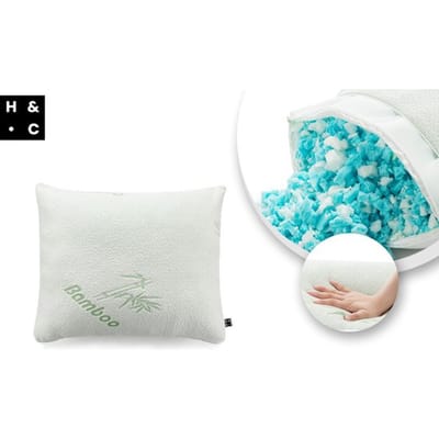 H&C Bamboo Memory Foam Hoofdkussen - Antibacterieel - Anti-Huisstofmijt - Voor Zijslapers