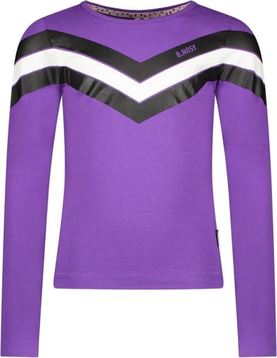 Meisjes shirt V strepen - Paars