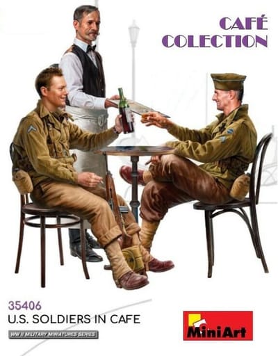 MiniArt Modelbouwpakket Militaire voertuigen - 35406 U.S. Soldiers in Cafe Plastic - 1:35 - Modelbouw
