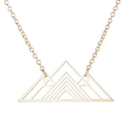 24/7 Jewelry Collection Driehoek Ketting - Piramide - Goudkleurig