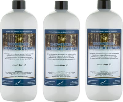 Douchegel Siberische Dennen 1 Liter - set van 3 stuks - Showergel