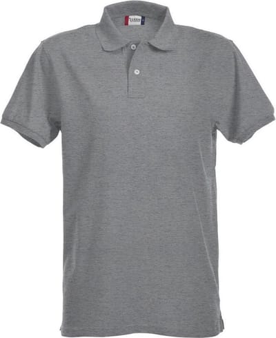 Clique Stretch Premium Polo 028240 - Grijs-melange - S