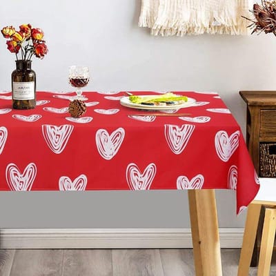 Moederdag Stof Waterdicht En Vlekbestendig Creatieve Print Roze Tulp Tafelkleed Bloemen Buiten Nappe De Table 40-70cm