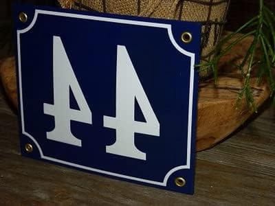 Emaille Huisnummer - Nummerbord Huis - Huis Markeren - Gebold Design - 18x15 cm - Blauw