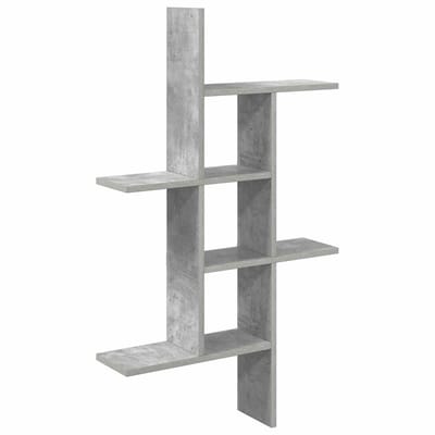 vidaXL - Wandplank - Betongrijs - 61 - x - 15 - x - 102 - cm - Bewerkt - hout