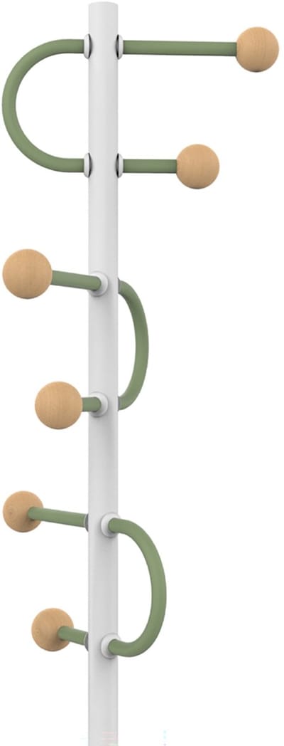 UNiLUX garderobestandaard STUDIO, hoogte: 1.750 mm, wit/rood