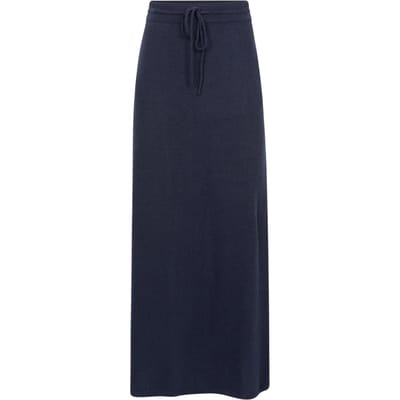 Âme Antwerp Long Knit Skirt  Donkerblauw Maggy