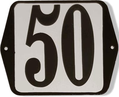 Huisnummer standaard nummer 50