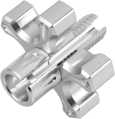 Koppelingsafstelschroef Motorfiets - Kabelversteller Rem - Precieze Afstelling - Aluminiumlegering - 3.30X3.30X0.80CM - Zilver