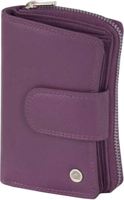 Greenburry Spongy Portemonnee Leder 13.5 cm - Dames - Staand formaat - purple