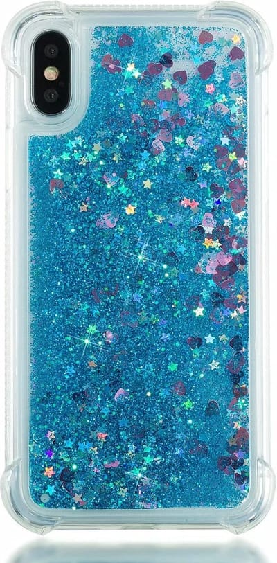 DrPhone SGC 3 – Siliconen Glitter Case - Siliconen Bumper Case Met Verstevigde Randen – Schokbestendig – Geschikt voor iOS Smartphone XS Max