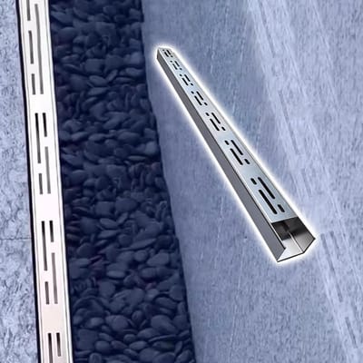 Afvoersysteem Buiten - Drainagesysteem Kanaal - Water Snel Afvoeren - U-vormig Snelledrainage - 4 stuks - Zilver