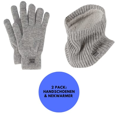 Thermo set Dames - Handschoenen/Nekwarmers - Onesize - Grijs / One size