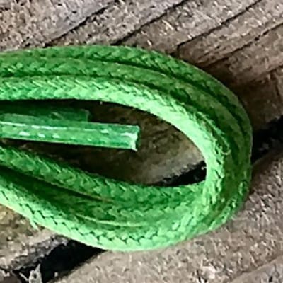 2.5 mm x 60 cm Italiaanse kwaliteit schoenveter kleur Appel Groen Rond WAX - Old England