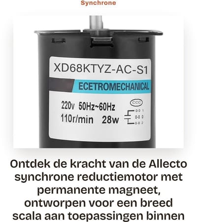 Dailygoods - Synchrone Reductiemotor - Permanente Magneet - Hoogwaardige kwaliteit - Compact formaat - Automatisering - Geschikt voor industriële toep...