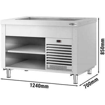 GGM Gastro Buffettheke kalt KOPENHAGEN - 1240mm - mit Kühlwanne - für 3x GN 1/1 - Edelstahl